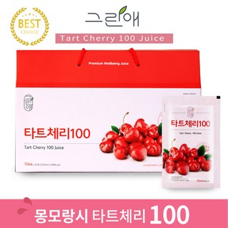 그린애 몽모랑시 타트체리100쥬스 70ml 30팩 1box, 90개