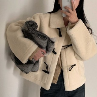 퍼 무스탕 뽀글이 털 숏 떡볶이 더플코트 자켓 3col