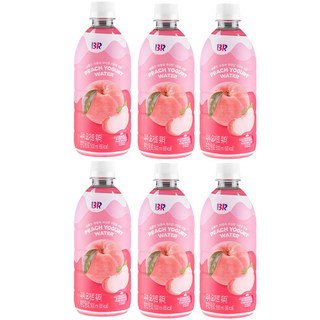 배스킨라빈스 피치 요거트 워터, 500ml, 6개