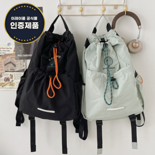 이레이룸 경량 테니스 베드민턴 가방 백팩, 블랙, 1개