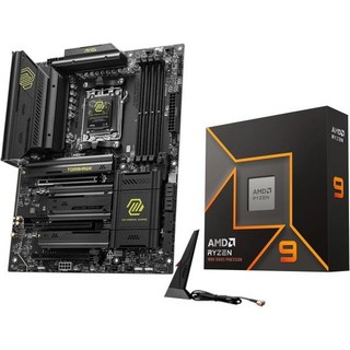 MAG X870 토마호크 WiFi 게이밍 마더보드가 탑재된 마이크로 센터 AMD Ryzen 9 9950X CPU 프로세서AM5 DDR5 PCIe 5.0 M.2 Gen5 USB, AMD Ryzen 9 9950X +MAG X870 TO