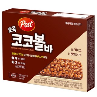 포스트 오곡코코볼바 132g, 1개