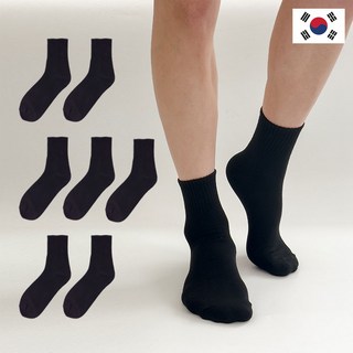 퀄리탑 남성용 쫀쫀하고 목이 긴 무지 스포츠 중목 양말