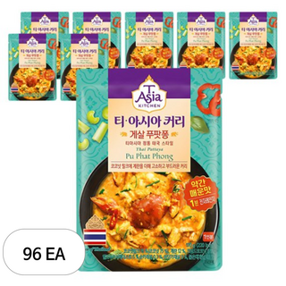 티아시아키친 게살 푸팟퐁 커리, 170g, 96개