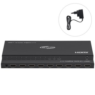 고급형 EDID 4K 60Hz HDMI분배기 8포트 모니터 TV 연결 8:1 컴퓨터 영상 스플리터 확장 듀얼 동시화면, 1개