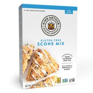 King Arthur Baking Company 글루텐 프리 스콘 믹스 12온스 아침 GMO 없음, 1개, 340g