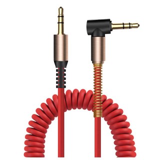차량용 단선방지 3.5mm 오디오케이블 USB케이블 카데코 스피커선 aux, 레드, 레드, 1개