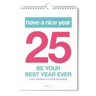 알루이 2025년 레트로 인테리어 벽걸이 달력, 1개