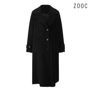 ZOOC ZOOC 캐시미어 블렌드 와이드카라 싱글 롱 코트 BK_V234MSG963