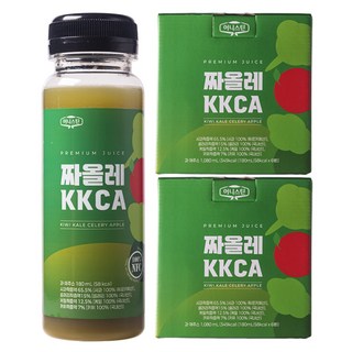 어니스틴 짜올레 KKCA 키위 케일 주스 / 물 타지 않고 원물 그대로 착즙한 냉동 주스 / 키위 케일 샐러리 사과, 12개, 180ml