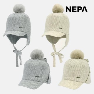 네파 여성 귀달이 방울모자 이어플랩 챙비니, FREE, BEIGE