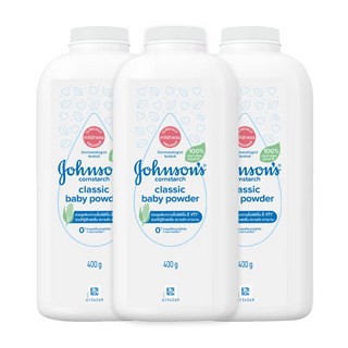 [영국발송] 400G 3팩 존슨즈 베이비 파우더 오리지널 향 Johnsons Baby Powder, 3개