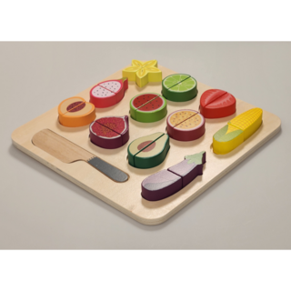 비컴비 과일 채소 싹둑썰기 원목 장난감 11종 자르기 소꿉놀이 주방놀이 요리 세트 1개 상품 이미지