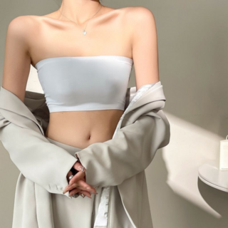 GACA 흘러내림 없는 실리콘 마감 볼륨패드장착 볼륨감UP 튜브탑 브라탑 탱크탑 오프숄더 브라