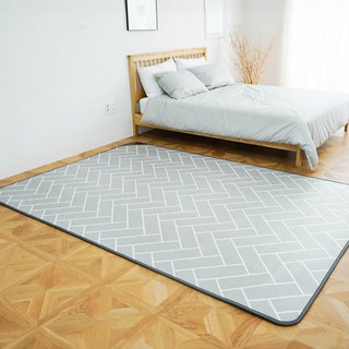 헤링본 그레이 온수장판 매트 카페트