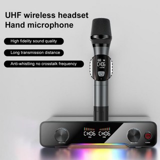 헤드셋/라펠 마이크가 포함된 무선 핸드헬드 시스템 세트 비디오 녹화/인터뷰용 UHF, 01 CHINA, 1개