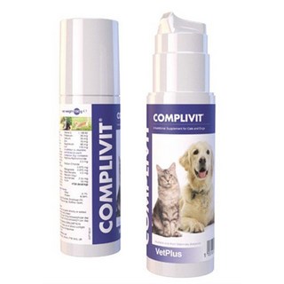 컴플리비트 콤플리비트 강아지 고양이 (애견 애묘) 종합 영양제 VetPlus Complivit 150g Bottle, 1개