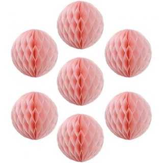 8pcs 10인치 종이 벌집 공 장식 조직 폼 꽃 아트 행잉 볼 생일 결혼식 보육원 베이비 샤워 홈 데코 멀티 컬러, Lt-pink, 8inch