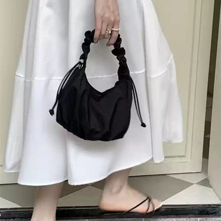 햇빛에이치 심플 나일론 셔링 미니 숄더백 호보백