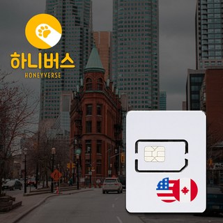 미국 캐나다 무제한 데이터 유심, 매일 2GB ND, 30일 (1664447924355447), 1개