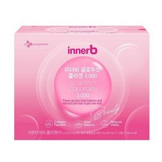 CJ제일제당 이너비 글로우샷 콜라겐 음료, 50ml, 12개