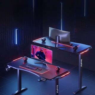 스마트 전기리프팅 테이블 테스크탑 컴퓨터 책상 pc방, 책상 RGB 조명 포함 160x70x118cm