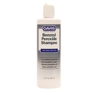 Davis Benzoyl Peroxide Medicated Dog & Cat Shampoo 데이비스 벤조일 퍼옥사이드 약용 개 및 고양이 샴푸 12온스 – 피부염 및 옴 흰색(, 1개