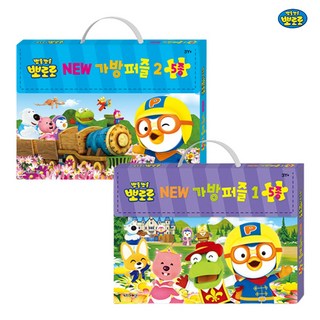 콩꼬물마켓 유아퍼즐 뽀로로 캐릭터 그림 가방 판 퍼즐 맞추기 5종 세트, 1개