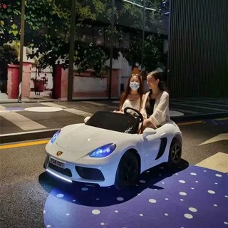 키즈 전동차 어른 탑승 가능 2인용 전동차 스포츠카 전동차 브레이크 블루투스 사운드, 1개, 1. 화이트