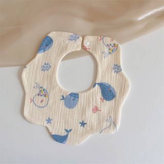 여름용 면 아기 턱받이 방수 만화 침받이 신생아용 타액수건, Whale Waterproof, 1개