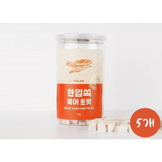 원바잇 트릿 강아지 동결건조 간식, 북어, 90g, 5개