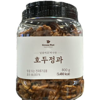 코스트코 그린너트 호두정과 800g 호두강정 달콤 바삭 간식 안주 비정제설탕, 1개