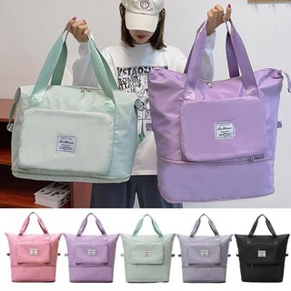 짝짝마켓 여행 확장형 빅사이즈 보스턴백 파우치형/여행 운동 대용량 가방 /캐리어 보조가방/폴딩백