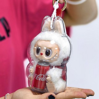 팝마트 라부부 코카콜라 에디션 투명 보호 케이스 (인형미포함), 1개, 앉은 버전