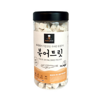 도기쉐프 국산 동결간식 동결건조 큐브간식 북어 트릿, 1개, 90g, 기타생선