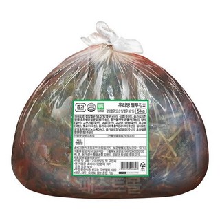 종가 집 우리땅 열무김치 5Kg 대용량, 1개
