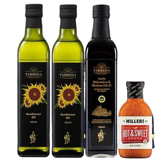 타레가 해바라기유 500mlx2 발사믹500 밀러 4병세트, 2개, 500ml