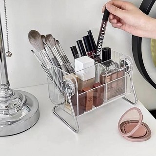 투명 아크릴 리모컨 보관함 데스크탑 보관 랙 가벼운 고급 화장품 다기능 보관 랙, 1개
