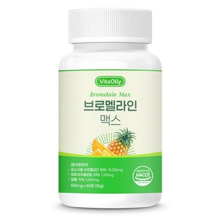 비타올리 브로멜라인 파인애플 효소 칼륨 파파인, 1개, 60정