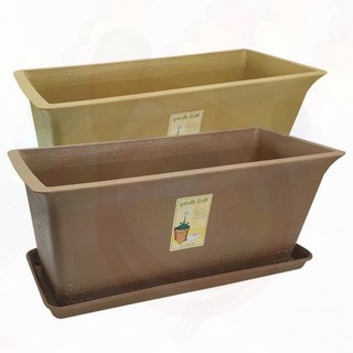 사각 화분 받침대 플라스틱 실내 식물 재배 배수 겸용 중형, 1개, 브라운 2호화분