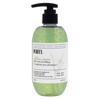 유기농 알로에 강아지 샴푸 식물성 저자극 수딩 샴푸 강아지 천연 샴푸 습진 진정, 1개, 300ml