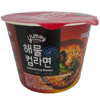 코리아티브 할랄 해물 컵라면 Halal Korean Seafood cup ramen, 18개