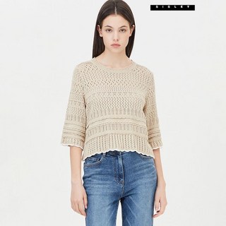 백화점 시슬리 스칼럽니트SAKP33431 아울렛