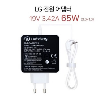 LG 울트라PC 엣지 16U70Q-HA56K 전원 아답터 19V 3.42A 3.0mm, 1개