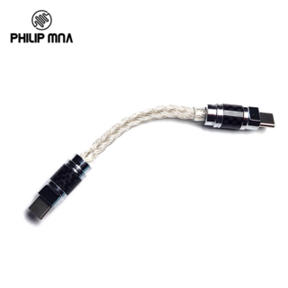 [작곡가의 미디가게] PHILIP MNA Silver 순은 OTG 케이블 옥타실버 8심, C TO L 12cm