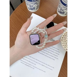 애플워치 스트랩 밴드 해바라기 진주 그린 다이아몬드 소향풍 체인 여름 애플 워치 밴드, 샤오미 8세대/9세대/10세대