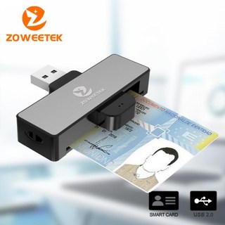 이북리더기 전자책 Zoweetek USB-A ID 스마트 카드 리더기 전자 DNI 칩 ZW-12026-4, 01 CHINA, 01 Black