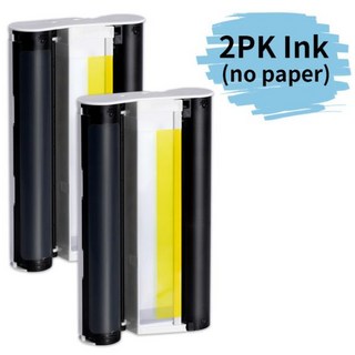 잉크 캐논 셀피 포토 프린터용 카트리지 및 인화지 호환 CP1300 광택 용지 KP-108IN CP1200 CP1500 CP910 900 6 인치, 2개
