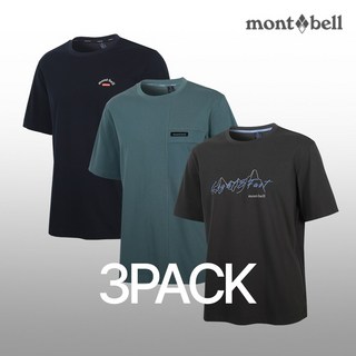 [3PACK] 몽벨 남성 퍼포먼스L 반팔 티셔츠_MW3HBMRH20