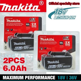 DTD173 MAKITA DTW700 100% 교체 6000MAH GDA404 18V 용 6 DHP487 0AH DDF487, [02] 2PCS Makita 6A